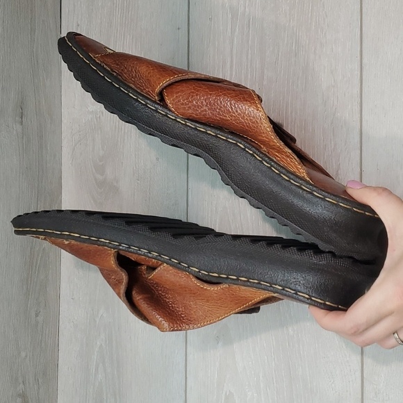 NEW Born Men Leather Crisscross Hook&loop Sandals shoes sz 11 - Picture 8 of 13